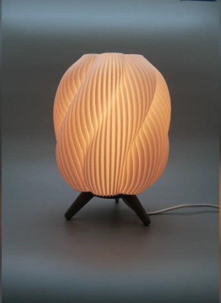 Striped Swirl Lamp - Large