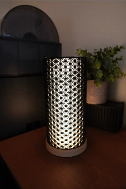 Kumiko-Inspired Geometric Table Lamp - Small