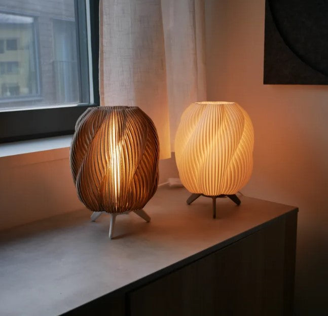 Striped Swirl Lamp - Large