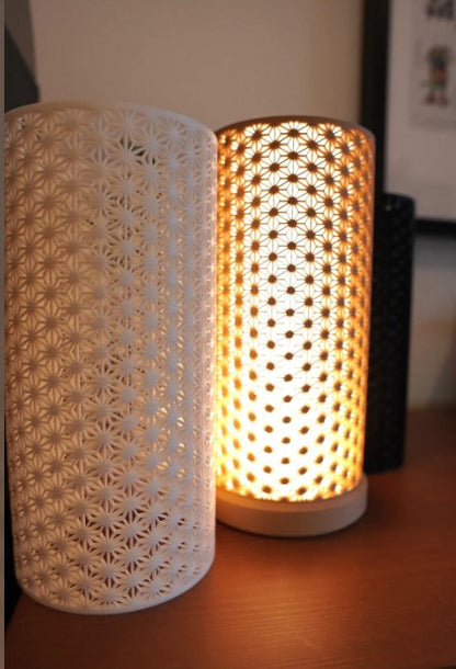 Kumiko-Inspired Geometric Table Lamp - Large