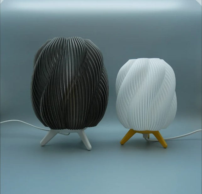 Striped Swirl Lamp - Large