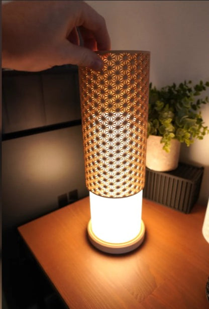 Kumiko-Inspired Geometric Table Lamp - Large