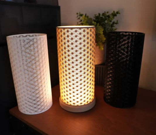 Kumiko-Inspired Geometric Table Lamp - Large