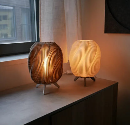 Striped Swirl Lamp - Large