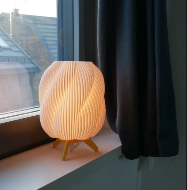 Striped Swirl Lamp - Small