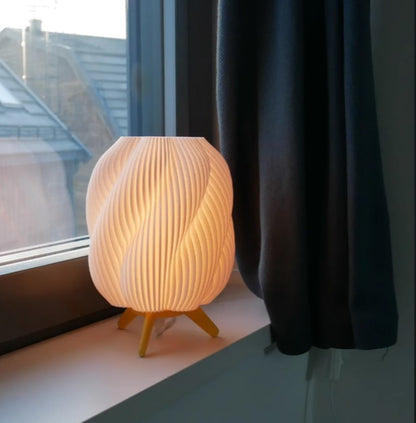 Striped Swirl Lamp - Large