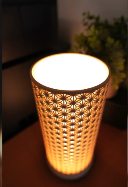 Kumiko-Inspired Geometric Table Lamp - Large