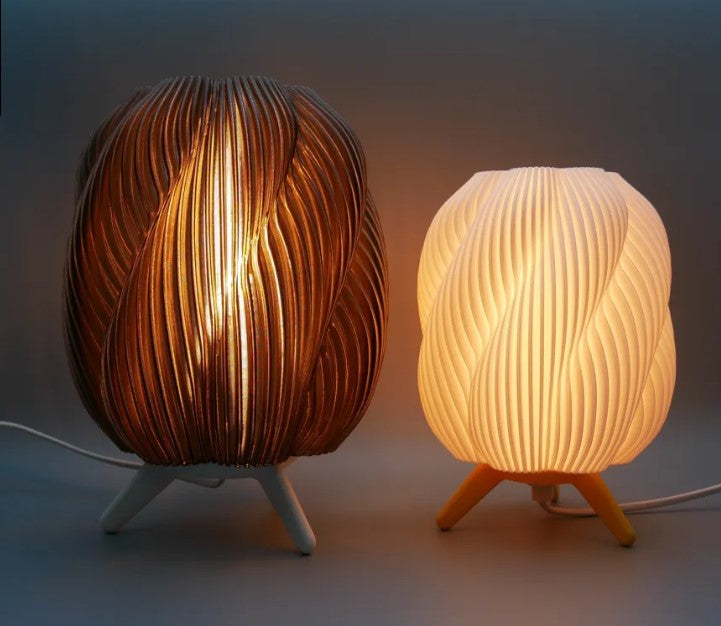 Striped Swirl Lamp - Large